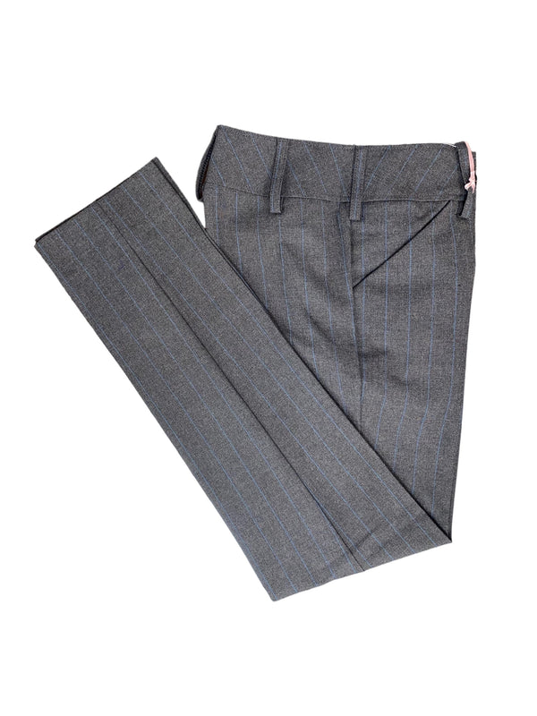 Casablanca Lily Grey with Turquoise Pin stripe School Trousers