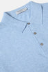 Benetti Menswear Porto Sky Blue Premium Fine-Gauge Cotton Knit Polo Shirt
