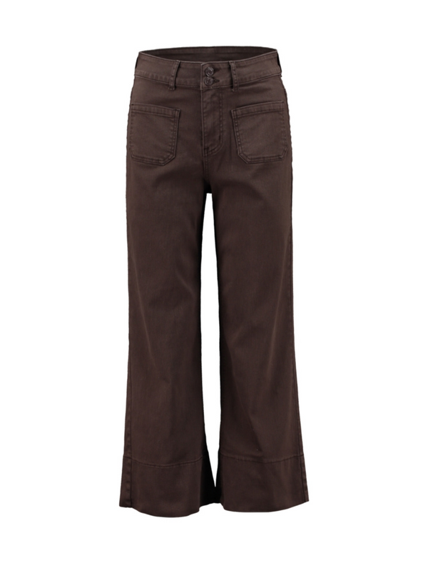 Hailys Ladies Co44ry High Waist 7/8 Jeans - Cocoa QI-2511038