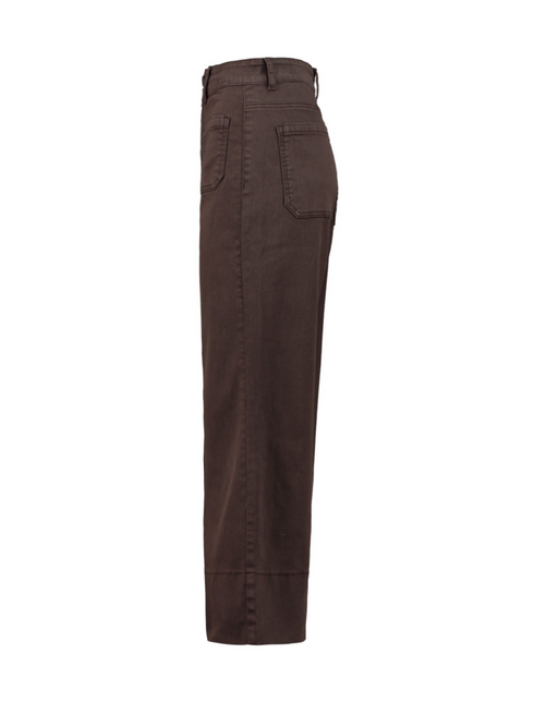 Hailys Ladies Co44ry High Waist 7/8 Jeans - Cocoa QI-2511038