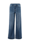 Hailys Womens Bi44llie High Waist Wide Leg Denim Jeans QI-2603090 - Mid Blue