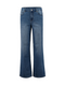 Hailys Ladies Li44llie Elasticated High Waist Wide Leg Jeans - Med Blue QI-2603091