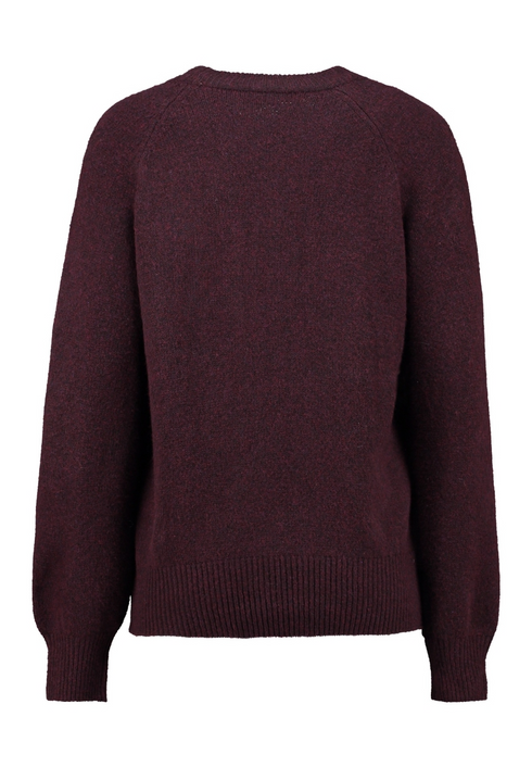 Hailys Womens Le44nia Soft Knit Jumper QJG2601063DC - Dark Cherry Marl