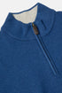 Benetti Quinn Indigo Blue Quarter-Zip Knit Sweater