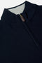 Benetti Quinn Navy Quarter-Zip Knit Sweater
