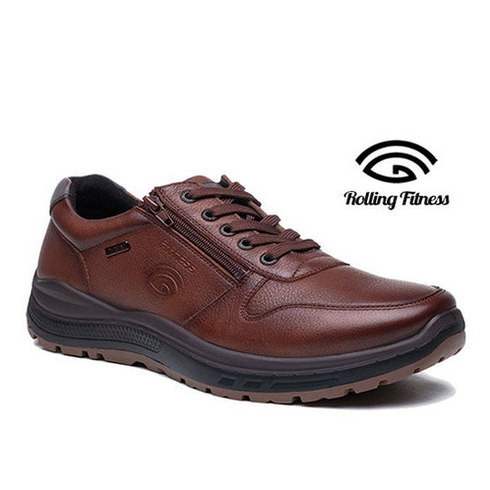 G Comfort Men's Cognac R-1282C Wide Fit Rolling Fitness Waterproof Shoes
