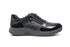 G Comfort Leather Laced Shoe with Zipper R-5189-3S - Black