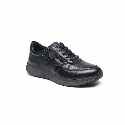 G Comfort Leather Waterproof Laced Zip Shoe R-51891LN - Navy
