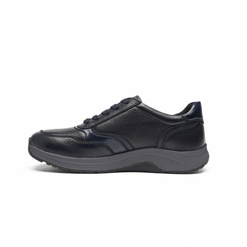 G Comfort Leather Waterproof Laced Zip Shoe R-51891LN - Navy