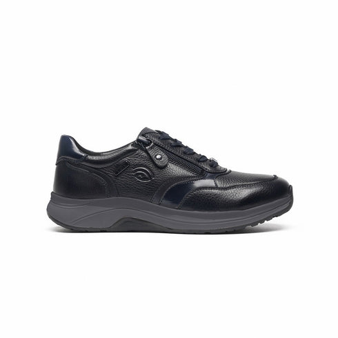 G Comfort Leather Waterproof Laced Zip Shoe R-51891LN - Navy