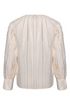 Kimara Rune Textured Fringe Pearl-Button Blouse RUNE - Off White