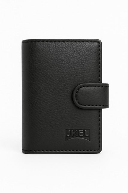 JKEL Leather RFID S-5 Pop-Up Wallet Black