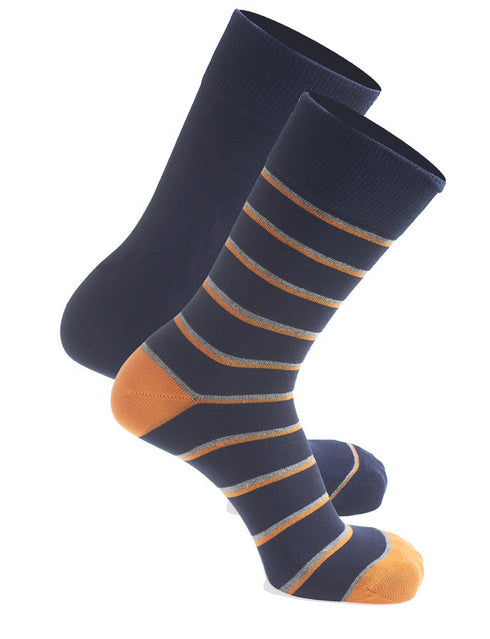 Vedoneire Men's Bright Stripe Cotton Socks S008 - 2 Pack