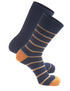 Vedoneire Men's Bright Stripe Cotton Socks S008 - 2 Pack