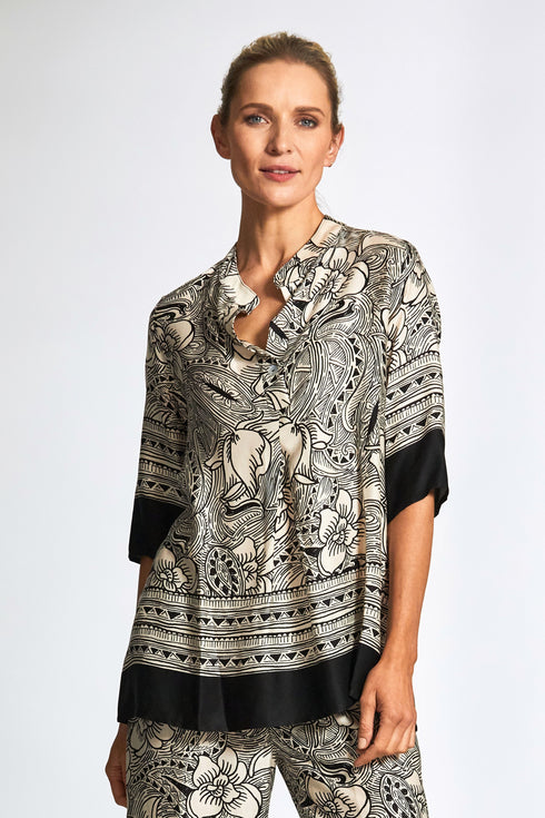 Peruzzi S25124 Woodblock Print Top