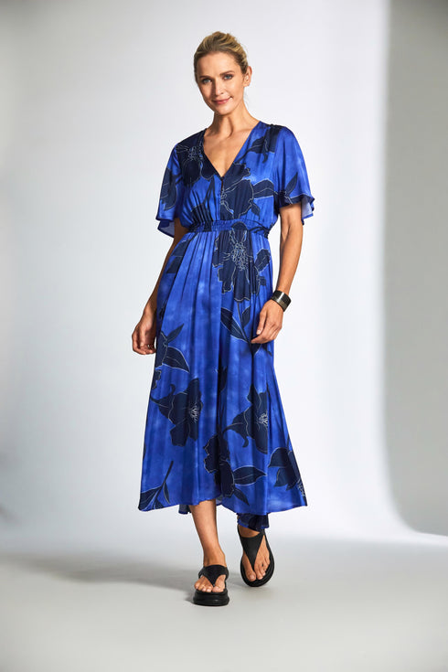 Peruzzi S25145 Long Print Dress