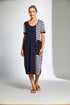 Peruzzi S25155 Stripe Panel Dress
