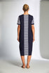 Peruzzi S25155 Stripe Panel Dress