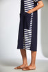 Peruzzi S25155 Stripe Panel Dress