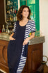 Peruzzi S25155 Stripe Panel Dress
