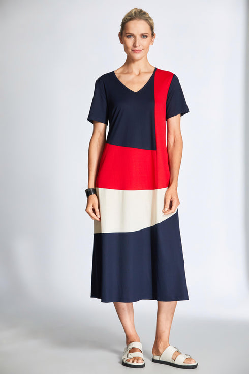 Peruzzi Colour Block Long Dress S25157