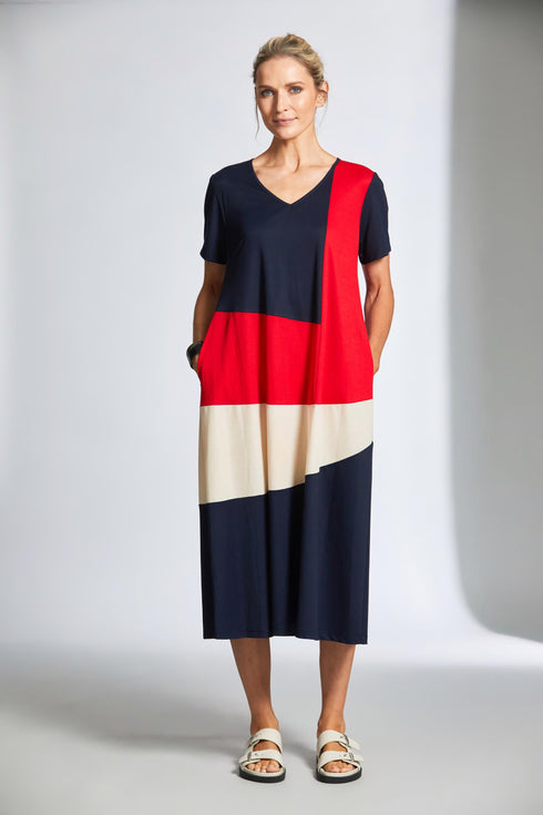 Peruzzi Colour Block Long Dress S25157