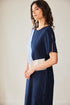 Peruzzi 3-Tone Linen Blend Knee-Length Dress – Blue – S26119
