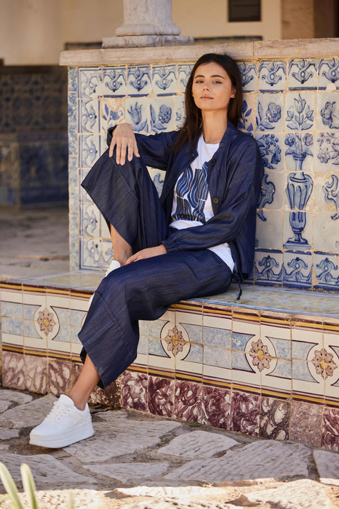 Peruzzi Luxe Jean Jacket Dark Denim S26151