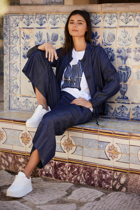 Peruzzi Luxe Jean Jacket Dark Denim S26151
