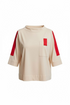 PERUZZI Womens Tab Detail Half Sleeve Top S26184