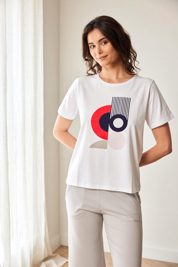 Peruzzi Multi-Circle Print T-Shirt – S26231