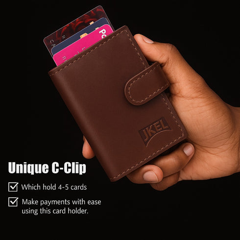 JKEL Leather RFID Pop-Up Wallet S6