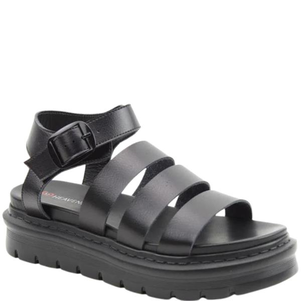 Heavenly Feet Womens Saffron/Storm Litesoles Vegan Chunky Platform Sandal
