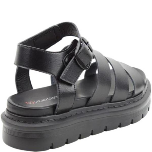 Heavenly Feet Womens Saffron/Storm Litesoles Vegan Chunky Platform Sandal