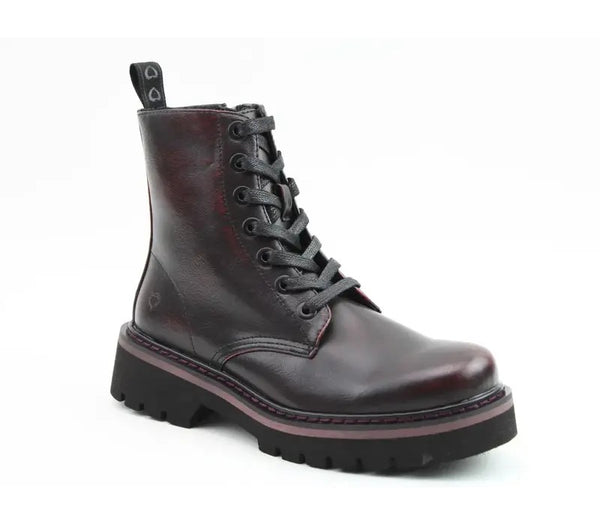 Heavenly Feet Savannah Litesoles Vegan Biker Boot SAVANNAH - Black/Burgundy