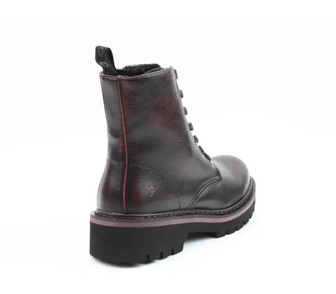 Heavenly Feet Savannah Litesoles Vegan Biker Boot SAVANNAH - Black/Burgundy