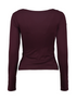 Hailys Ladies Al44essia Square Neck Long Sleeve Top - Dark Cherry SHI2508024DC
