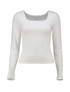 Hailys Ladies Al44essia Square Neck Long Sleeve Top - White SHI2508024WH