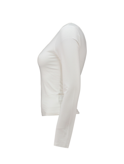 Hailys Ladies Al44essia Square Neck Long Sleeve Top - White SHI2508024WH