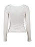 Hailys Ladies Al44essia Square Neck Long Sleeve Top - White SHI2508024WH