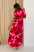Girl In Mind Farrah Pink Floral Frill Detail Maxi Dress S18815