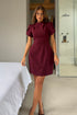 Girl In Mind Ami Tulip Sleeve High Neck Mini Dress - SI8994