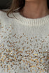 Girl In Mind Hina Sequin Knit Jumper - Cream SI9052