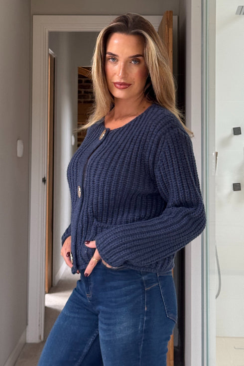 Girl In Mind Kelbie Chunky Knit Cardigan - SI9057