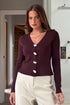 Girl In Mind Desiree Pearl Button V Neck Knitted Cardigan - SI9068