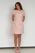Girl in Mind Women's Babett Short Sleeve Mini Dress Pink SI9244-A