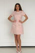 Girl in Mind Women's Babett Short Sleeve Mini Dress Pink SI9244-A