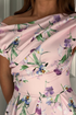 Girl In Mind Purple Floral Betty SI9258-I Asymmetric Skater Midi Dress