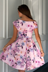 Girl in Mind Women's Betty Asymmetric Neckline Skater Mini Dress Lilac SI9261-B