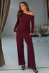 Girl in Mind Womens Jay Wide Leg Trouser SI9359-A - Berry